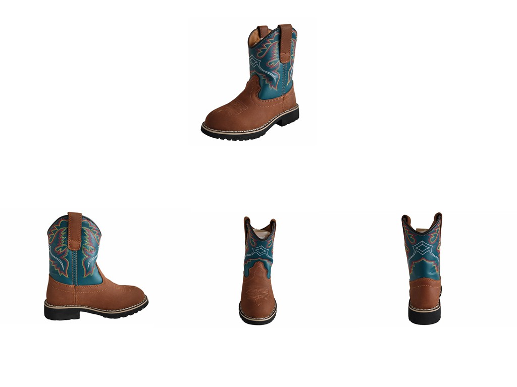 Blue color Waterproof embroidery cowboy boots for kids price Blue color Waterproof embroidery cowboy boots for kids price